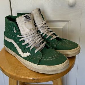 Green High Top Vans Men’s Size 12